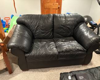 Black Leather Loveseat