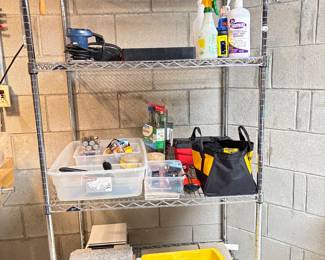 Numerous Chrome shelving units