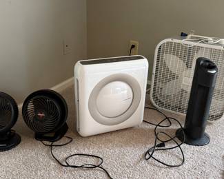 Numerous fans and space heaters around the house