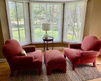Lee Chairs and Ottoman