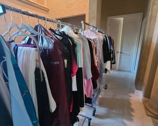Lots of stylish women's clothing