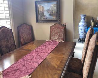 Ashley dining room set with 8 chairs