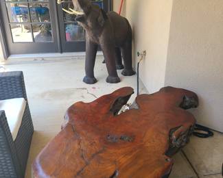 Mahogany live-edge table