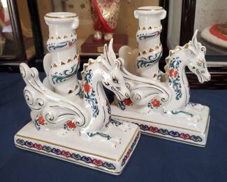Franklin mint imperial dragons candle holders