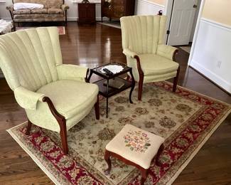Pair of wonderful tufted chairs