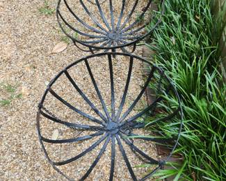 Large metal hanging baskets