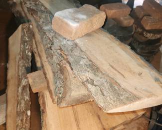 Live edge pecan slabs