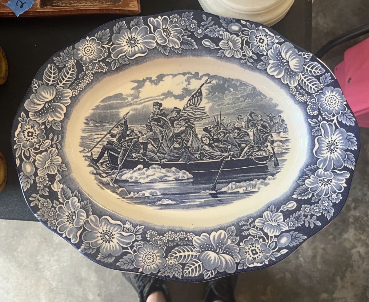 Liberty Blue China - Washington Crossing the Delaware | Platter