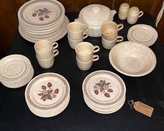 Homer Laughlin Speckled Stoneware Set