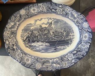 Liberty Blue China - Washington Crossing the Delaware | Platter