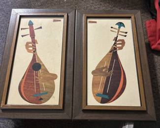 Pair of Vintage Framed Wall Art by Jack Amoroso
