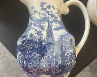 Liberty Blue China  - Old North Church - Pitcher