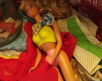 Vintage Barbie Dolls w/ Clothing and Accessories 