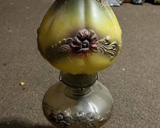 Goofus Glass Oil Lamp