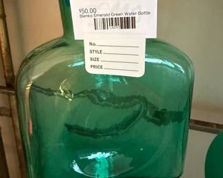 Blenko Emerald Green Water Bottle