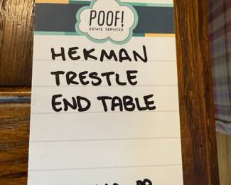 Hekman Trestle End Table