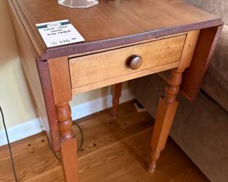Drop Leaf Wood End Table