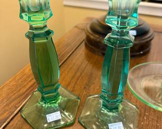 Glass Candlestick Holders