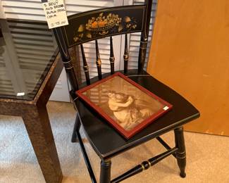 S Bent and Brother Black Stencil Chair