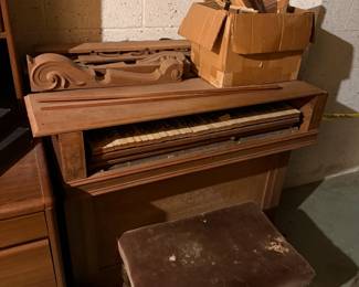 Antique Piano and Stool
