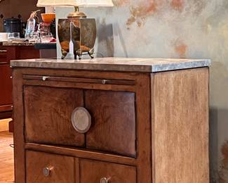STONE TOP BAR CABINET BY DREXEL HERITAGE