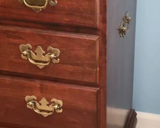 PRESALE ITEMS-ALL GLASS TOP PROTECTED-QUEEN ANNE STYLE DRESSER AND MIRROR $150, TWO QUEEN ANNE NIGHT STANDS $50 EACH, CHEST OF DRAWERS $100- $350 TOTAL IF YOU PURCHASE ALL  FOUR ITEMS(AVAILABLE FOR SEPARATE PURCHASE AS WELL)