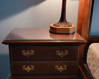 PRESALE ITEMS-ALL GLASS TOP PROTECTED-QUEEN ANNE STYLE DRESSER AND MIRROR $150, TWO QUEEN ANNE NIGHT STANDS $50 EACH, CHEST OF DRAWERS $100- $350 TOTAL IF YOU PURCHASE ALL  FOUR ITEMS(AVAILABLE FOR SEPARATE PURCHASE AS WELL)