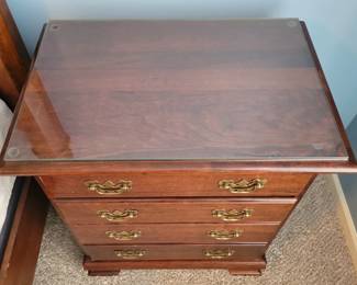 PRESALE ITEMS-ALL GLASS TOP PROTECTED-QUEEN ANNE STYLE DRESSER AND MIRROR $150, TWO QUEEN ANNE NIGHT STANDS $50 EACH, CHEST OF DRAWERS $100- $350 TOTAL IF YOU PURCHASE ALL  FOUR ITEMS(AVAILABLE FOR SEPARATE PURCHASE AS WELL)