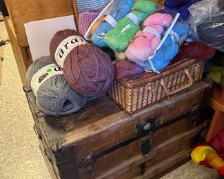 Yarn Skeins, and Vintage Trunk