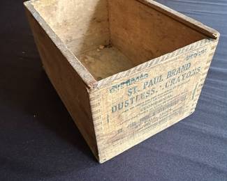 Vintage St. Paul Brands Dustless Crayons Crate