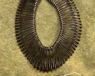 Vintage 1970s Safety Pin Necklaces and Bracelet 