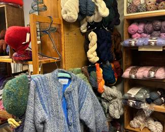 Hand Knit Clothing, Yarn Skeins and Decor
