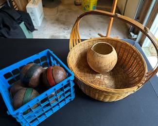 Vintage croquet balls