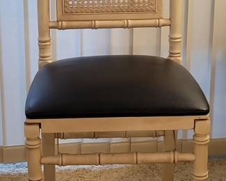 Set of four vintage bamboo styled fold-up chairs