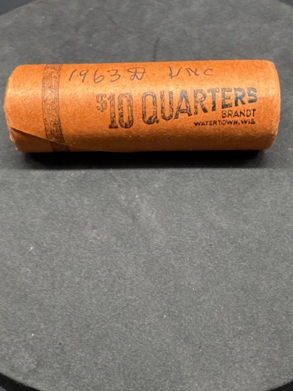 1963D Original Roll of Uncirculated Quarters 40