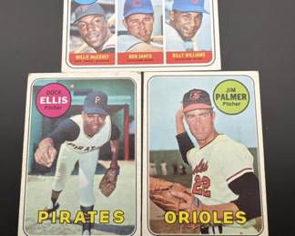 1969 Topps Jim Palmer, Doc Ellis ,And RBI Leaders