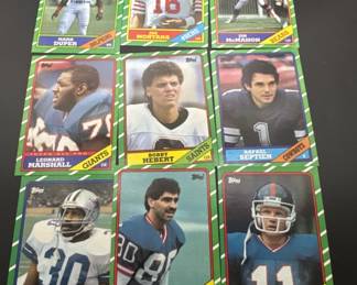 (9) 1986 Topps Football Stars