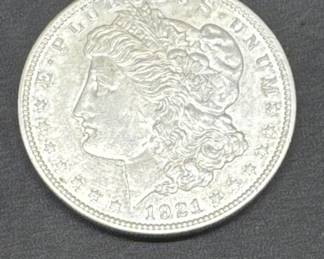 1921 Uncirculated Morgan Silver Dollar