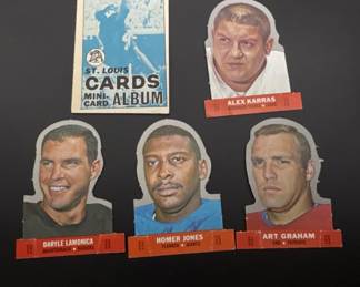 1968 Topps Football Stand Up Inserts