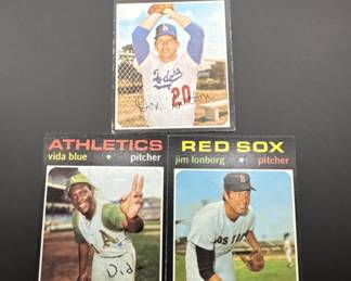 1970 Topps Jim Lonborg,Don Sutton< Vida Blue