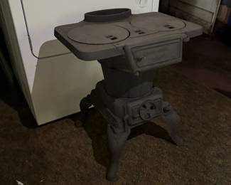 Small iron stove.