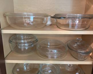 Clear glass casserole and other dishes!