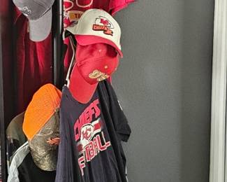 Hats and sports memorabilia