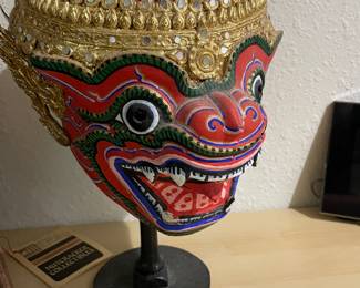 Decorative Thai Khon Mask of Hanuman