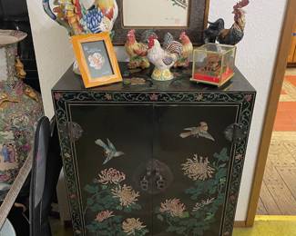 Chinese Black Lacquer Cupboard