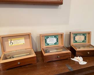 Collection of music boxes