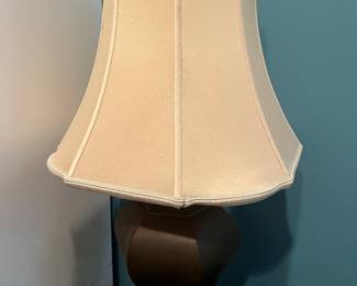 1 of 2 matching brass lamps