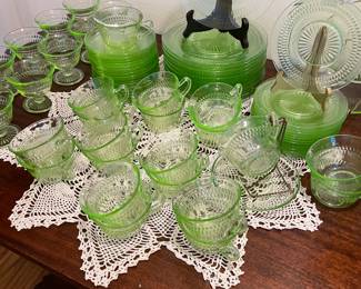 "Roulette" depression glass