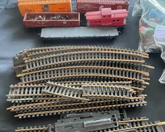 Vintage model train & track
