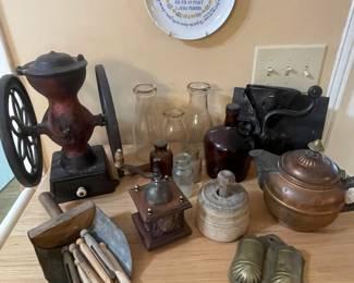 COFFEE GRINDER, BUTTER MOLD, etc